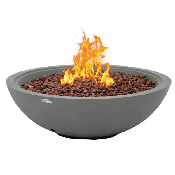 Elementi Plus Rose Bowl 48" Round Concrete Fire Bowl OFG420 - Green Vista Living