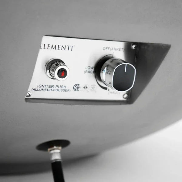 Elementi Plus Rose Bowl 48" Round Concrete Fire Bowl OFG420 - Green Vista Living