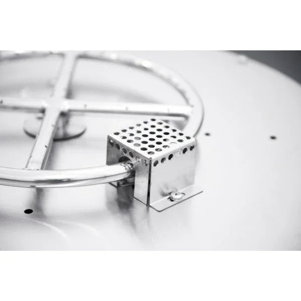 Elementi Plus Rose Bowl 48" Round Concrete Fire Bowl OFG420 - Green Vista Living