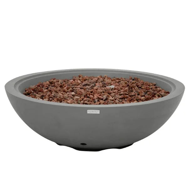 Elementi Plus Rose Bowl 48" Round Concrete Fire Bowl OFG420 - Green Vista Living