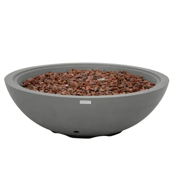 Elementi Plus Rose Bowl 48" Round Concrete Fire Bowl OFG420 - Green Vista Living