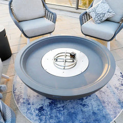 Elementi Plus Rose Bowl 48" Round Concrete Fire Bowl OFG420 - Green Vista Living