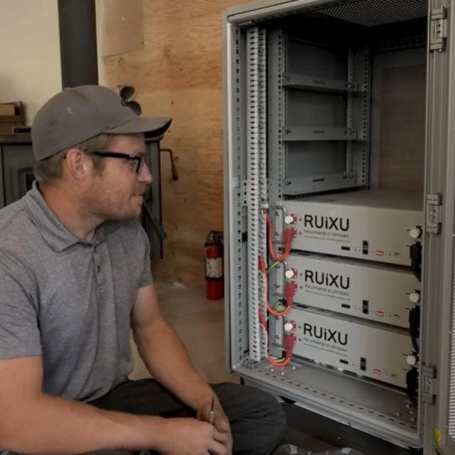 RUIXU Self-Heating RX-LFP48100-H | 19" Rack Mounted 3U Module | UL1973 Certified - Green Vista Living