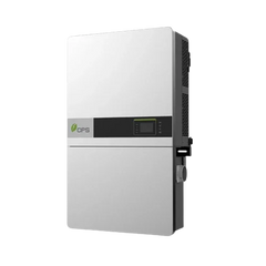 CPS wall-mounted solar inverter with LCD display and ventilation panel, white and grey finish