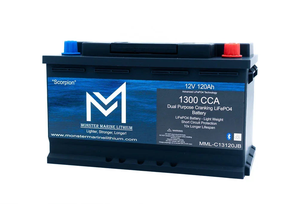 1300CCA 120Ah Dual Purpose Bluetooth Cranking Lithium "Scorpion" - Bluetooth - MML-13C120B - Green Vista Living