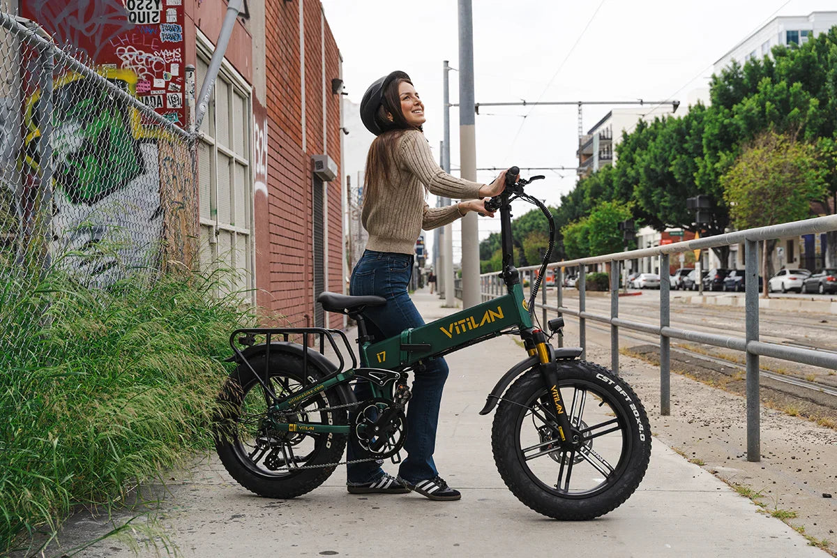 Vitilan I7 Pro Folding Full Suspension Electric Bike - Green Vista Living