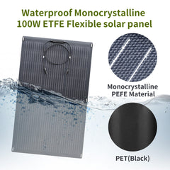 ALLPOWERS Solar Generator Kit 1800W (R1500 + SF100 100W Flexible Solar Panel)