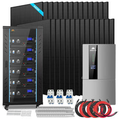 Hybrid Solar Kit 11.4KW 48V Split Phase 30.72KWH Lithium Battery 28 X 450 Watt Solar Panel SGH-11N3E - Green Vista Living