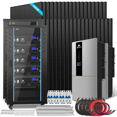 Hybrid Solar Kit 11.4KW 48V Split Phase 51.2 KWH Lithium Battery 36 X 450 Watt Solar Panel SGH-11N5E - Green Vista Living