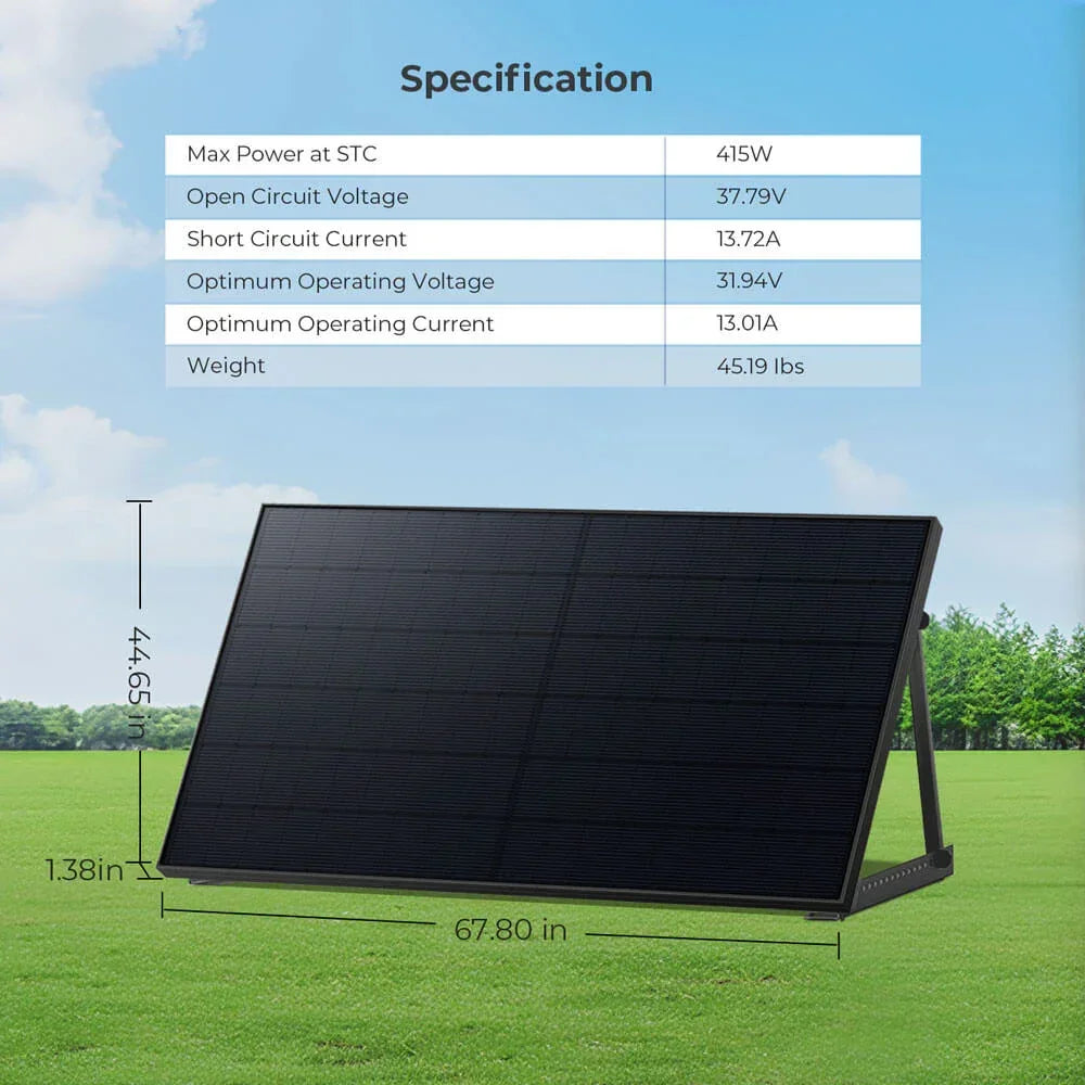 Sungold Power 415W Bifacial PERC Solar Panel | SGP-415-BBS UL61730 CEC Listed - Green Vista Living