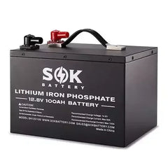 SOK Battery | 12V 100Ah LiFePO4 4D Battery Bluetooth & Built-in Heater Option (Pro)
