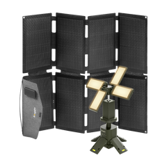 BougeRV 100W N-Type Fiberglass Foldable Portable Solar Panel