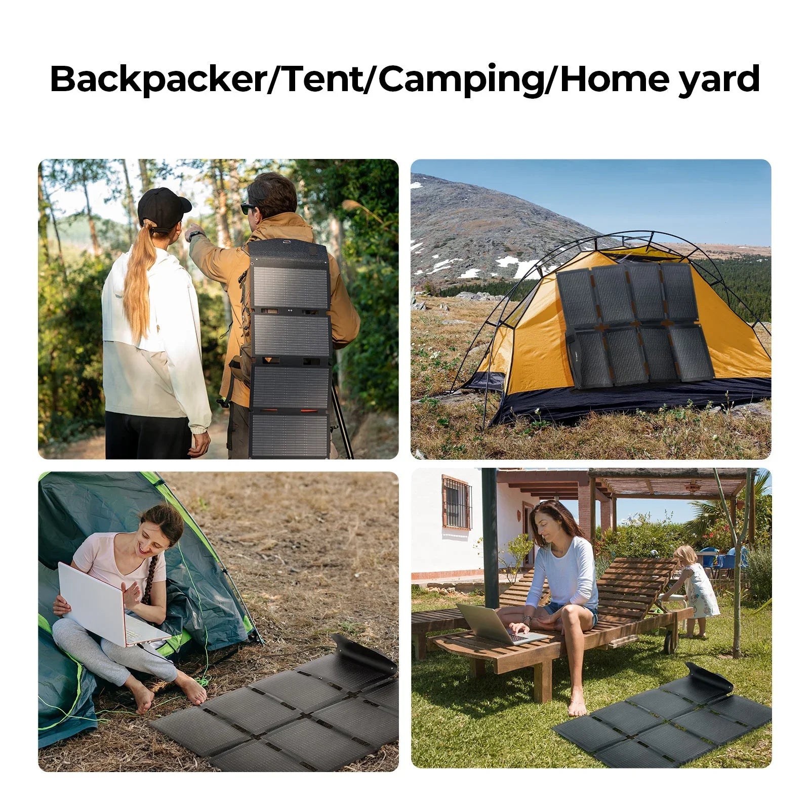 BougeRV 100W N-Type Fiberglass Foldable Portable Solar Panel - Green Vista Living