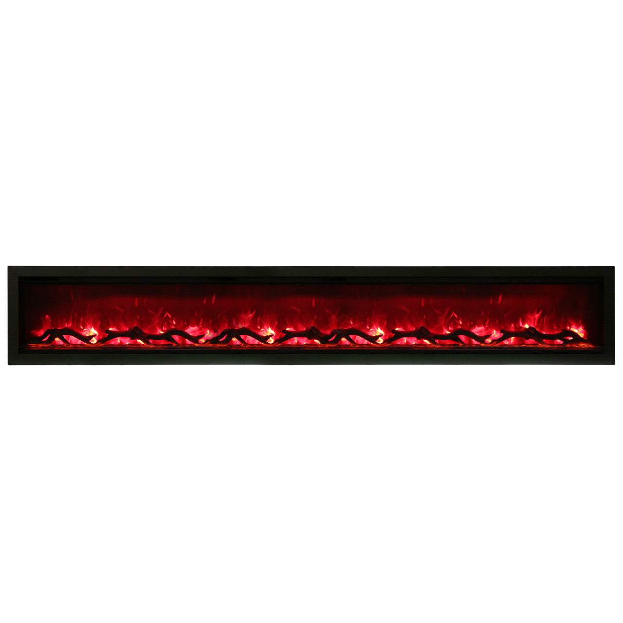 Amantii 88 Inch Symmetry 3.0 Built-in Modern Linear Outdoor Electric Fireplace - Green Vista Living