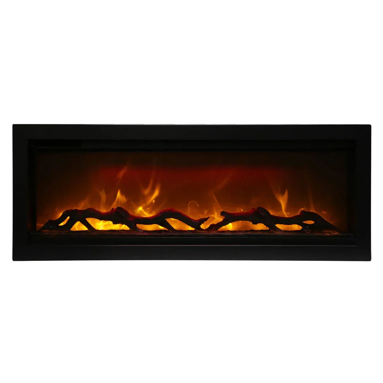 Amantii 88 Inch Symmetry 3.0 Built-in Modern Linear Outdoor Electric Fireplace - Green Vista Living