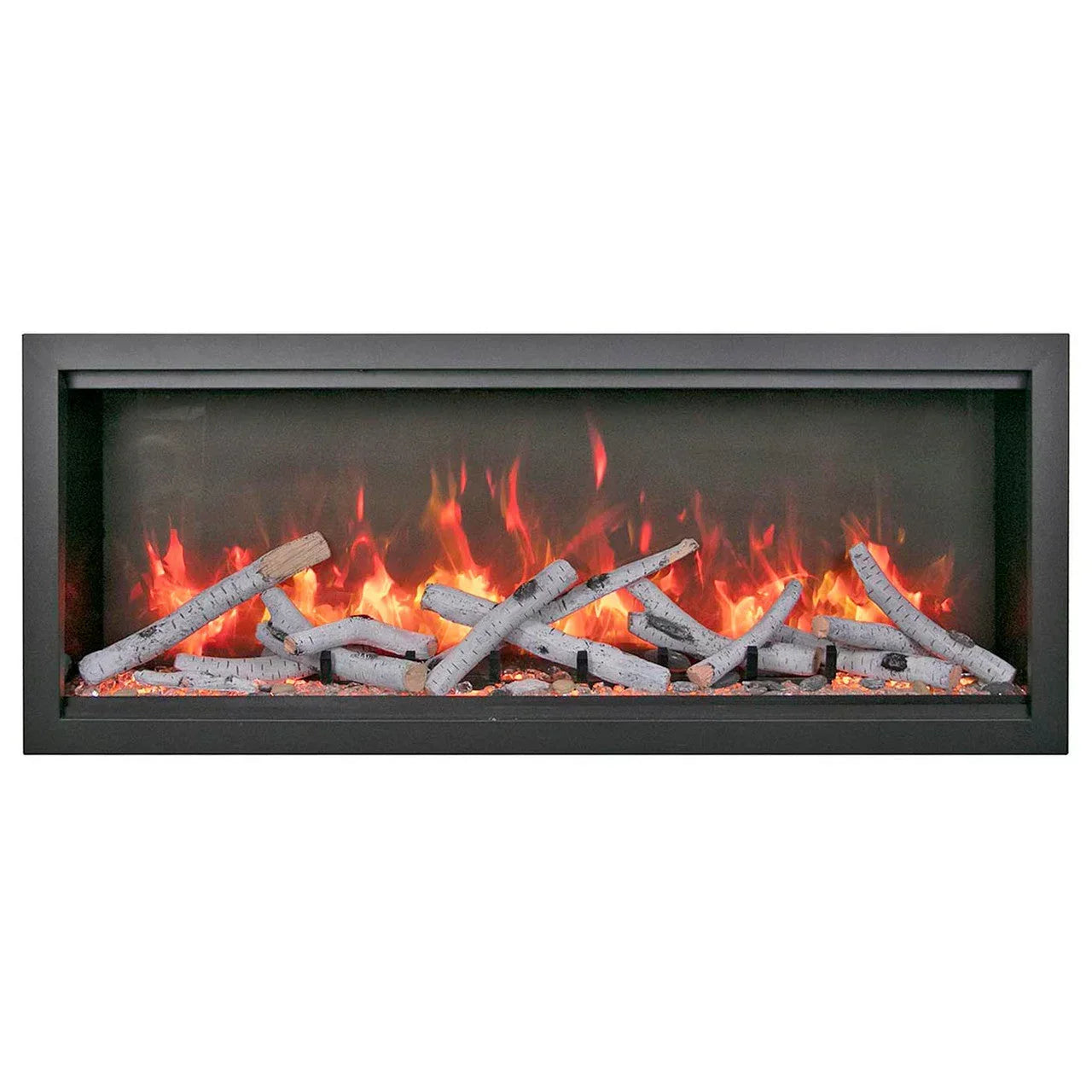 Amantii Symmetry Bespoke 74 Inch Extra Tall Indoor/Outdoor Electric Fireplace - Green Vista Living