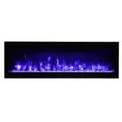 Amantii 88 Inch Symmetry 3.0 Built-in Modern Linear Outdoor Electric Fireplace - Green Vista Living