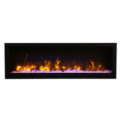 Amantii 88 Inch Symmetry 3.0 Built-in Modern Linear Outdoor Electric Fireplace - Green Vista Living