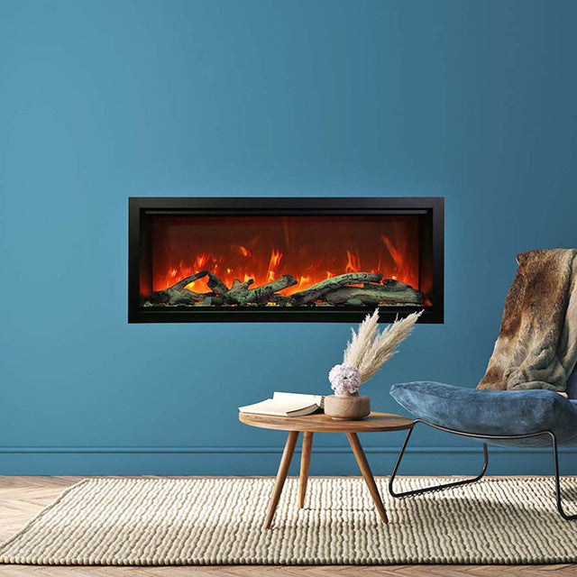 Amantii Symmetry Bespoke 60 Inch Extra Tall Indoor/Outdoor Electric Fireplace - Green Vista Living