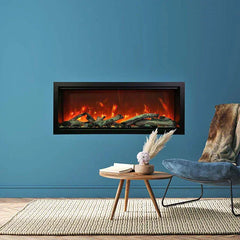 Amantii Symmetry Bespoke 74 Inch Extra Tall Indoor/Outdoor Electric Fireplace - Green Vista Living