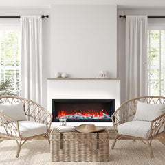 Amantii Symmetry Bespoke 74 Inch Extra Tall Indoor/Outdoor Electric Fireplace - Green Vista Living