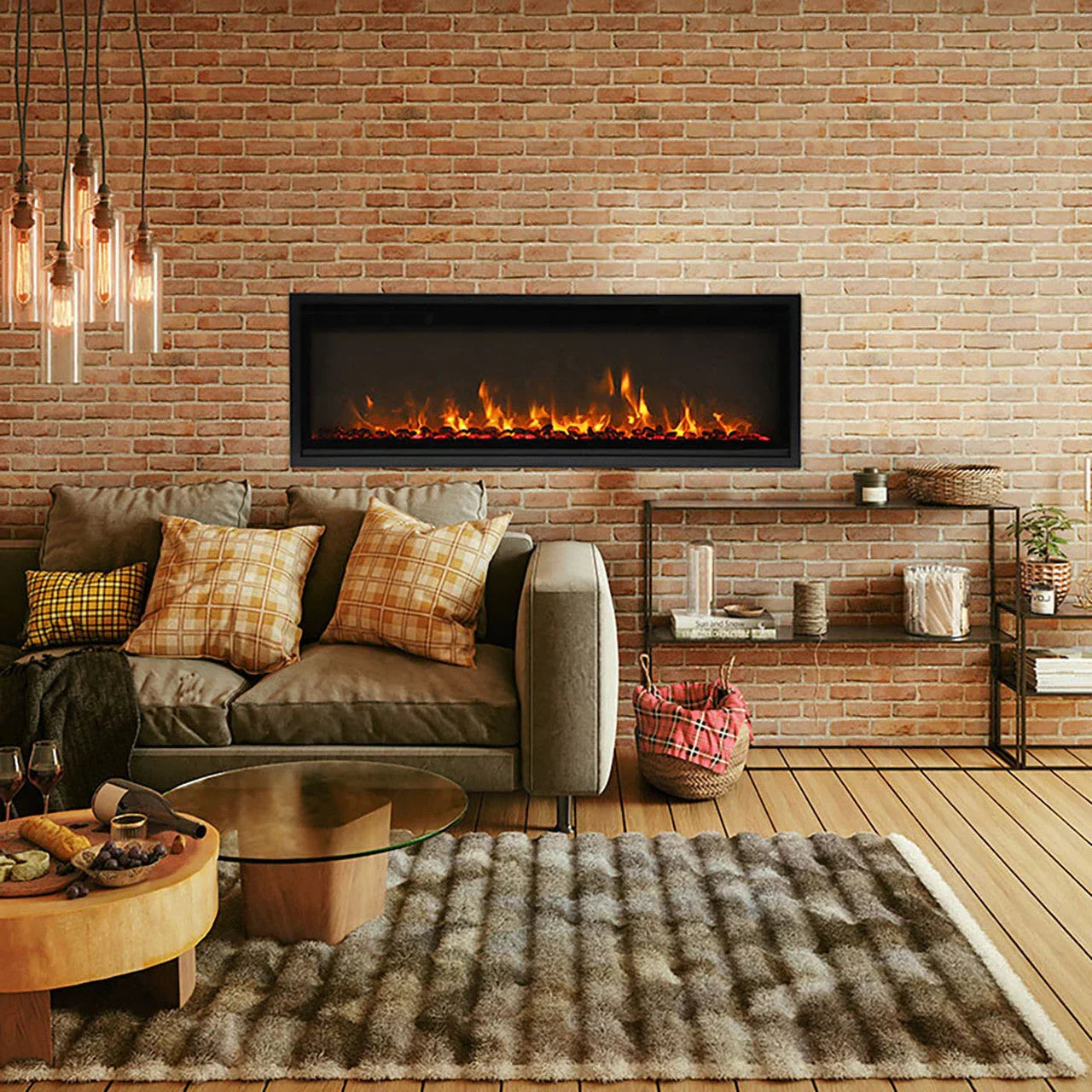 Amantii Symmetry 50" Extra Slim Smart Electric Fireplace - Green Vista Living
