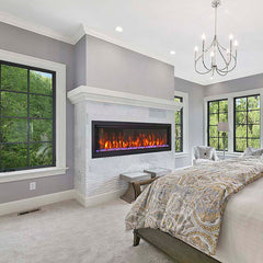 Amantii Symmetry Bespoke 74 Inch Extra Tall Indoor/Outdoor Electric Fireplace