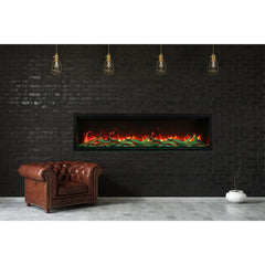 Amantii Symmetry SYM-74-XT Built in Smart Extra Tall Outdoor Electric Fireplace - Green Vista Living