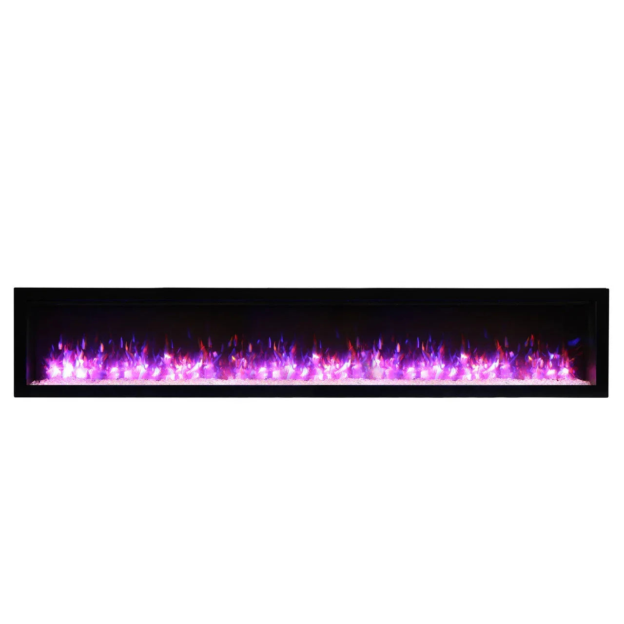 Amantii 88 Inch Symmetry 3.0 Built-in Modern Linear Outdoor Electric Fireplace - Green Vista Living