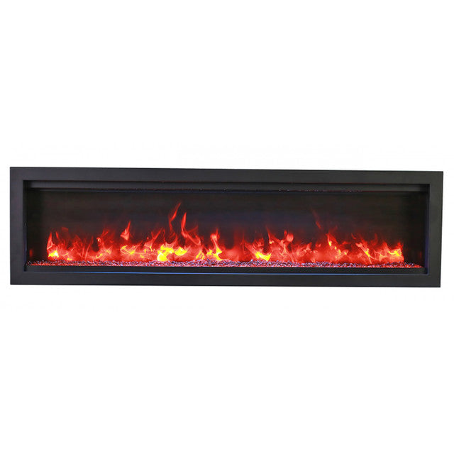 Amantii Symmetry Bespoke 74 Inch Indoor or Outdoor Built-In Electric Fireplace - Green Vista Living