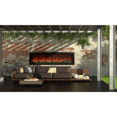 Amantii Symmetry SYM-100-XT Built in Smart Extra Tall Outdoor Electric Fireplace - Green Vista Living