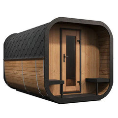 SaunaLife Model CL12GCP Cube-Series Outdoor Home Sauna Suite Kit | 8 Persons