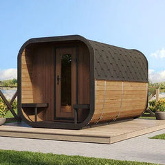 SaunaLife Model CL12GCP Cube-Series Outdoor Home Sauna with Heater SaunaLife