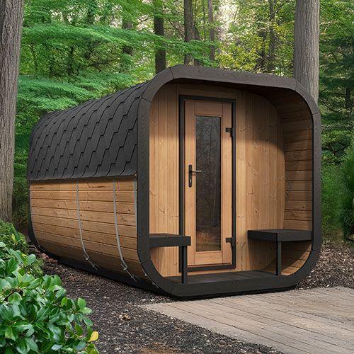 SaunaLife Model CL12GCP Cube-Series Outdoor Home Sauna with Heater SaunaLife