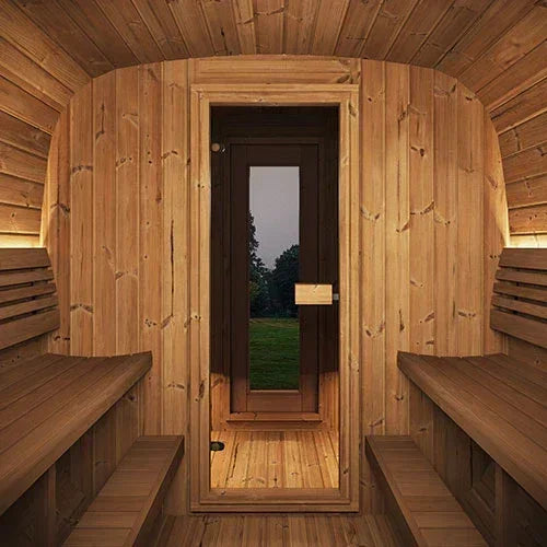 SaunaLife Model CL12GCP Cube-Series Outdoor Home Sauna with Heater SaunaLife