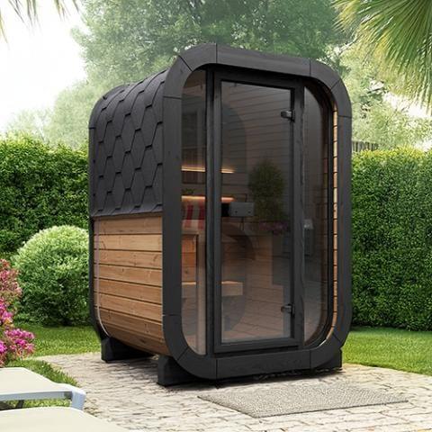 SaunaLife Model CL3G Cube-Series Outdoor Home Sauna Kit | 2 Persons - Green Vista Living