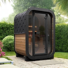 SaunaLife Model CL3G Cube-Series Outdoor Home Sauna Kit | 2 Persons