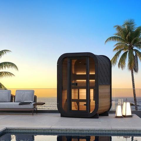 SaunaLife Model CL3G Cube-Series Outdoor Home Sauna Kit | 2 Persons - Green Vista Living