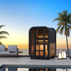 SaunaLife Model CL3G Cube-Series Outdoor Home Sauna Kit | 2 Persons - Green Vista Living
