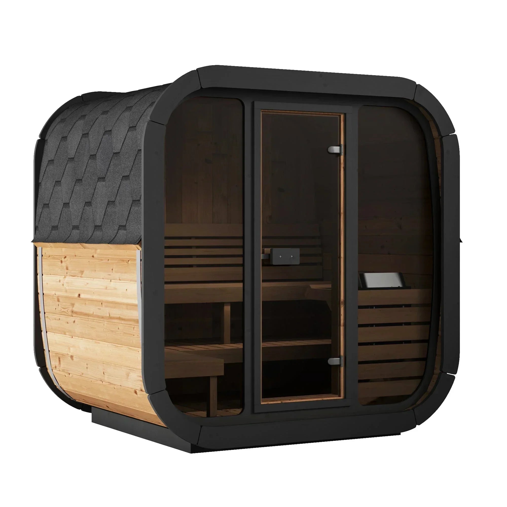 SaunaLife Model CL5G Cube-Series Outdoor Sauna | 4 Persons - Green Vista Living