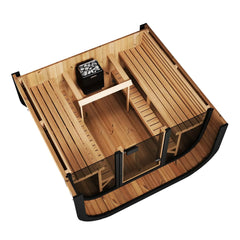 SaunaLife Model CL7G Cube-Series Outdoor Sauna | 6 Persons - Green Vista Living