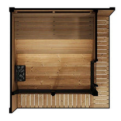 SaunaLife Model GL6 Outdoor Sauna Kit | 6 Persons - Green Vista Living