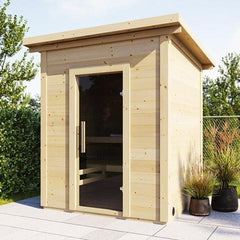 SaunaLife Model G2 Outdoor Home Sauna Kit | 4 Persons - Green Vista Living