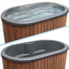 SaunaLife 2-Person Thermo-Pine Cold/Hot Plunge Tub w/ Water Chiller/Heater | Model S2N - Green Vista Living