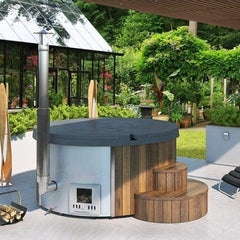SaunaLife Model S4N Wood-Fired Hot Tub - Green Vista Living