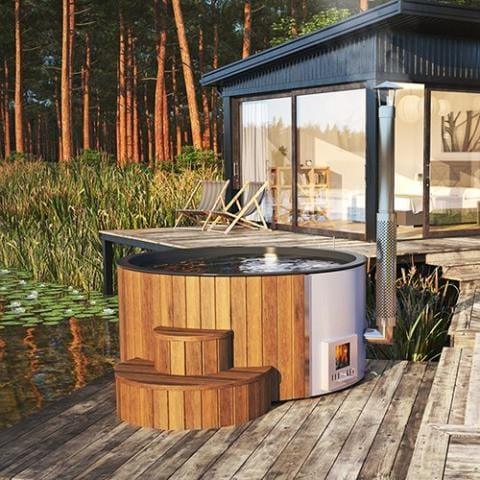 SaunaLife Model S4N Wood-Fired Hot Tub - Green Vista Living