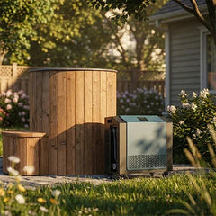 SaunaLife 1-Person Thermo-Pine Cold/Hot Plunge Tub w/ Water Chiller/Heater | Model S1N - Green Vista Living