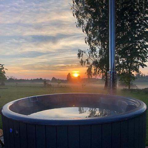 SaunaLife Model S4N Wood-Fired Hot Tub - Green Vista Living