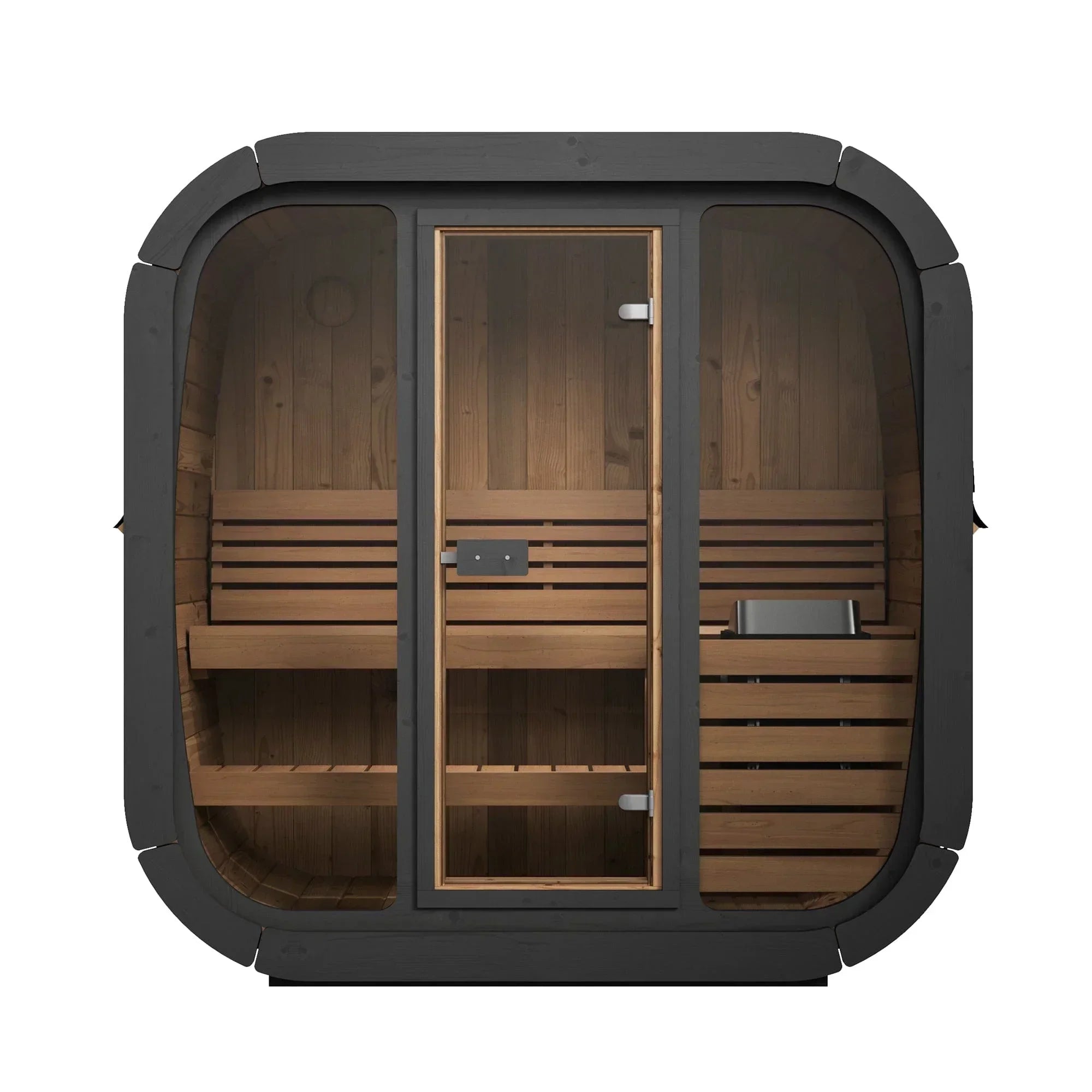 SaunaLife Model CL4G Cube-Series Outdoor Sauna | 3 Persons - Green Vista Living