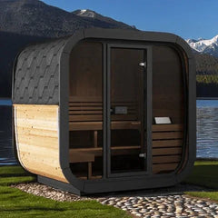 SaunaLife Model CL5G Cube-Series Outdoor Sauna | 4 Persons - Green Vista Living